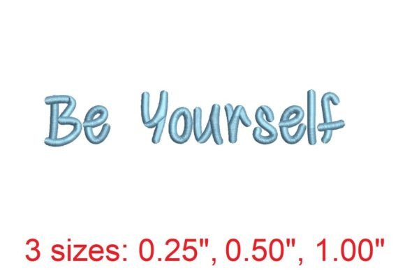 Be Yourself Embroidery Font Review