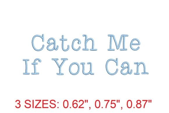 Catch Me If You Can Font Embroidery Review