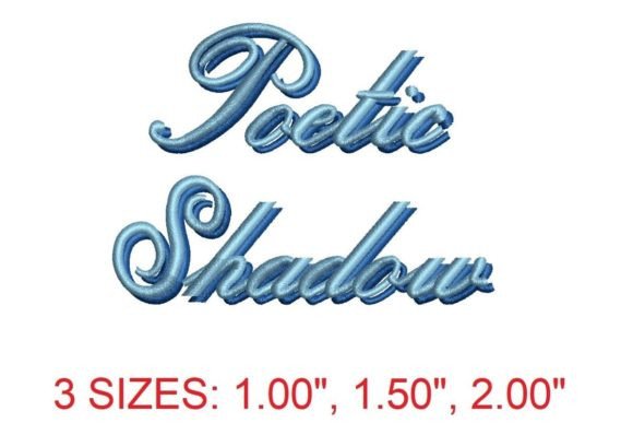 Poetic Shadow Embroidery Font Review