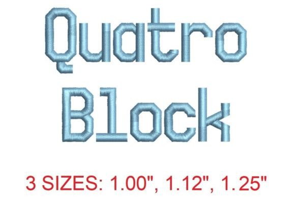 Quatro Block Embroidery Font Review