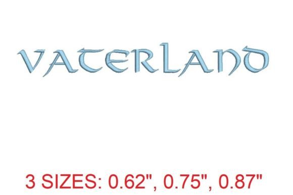 Vaterland Embroidery Font Review