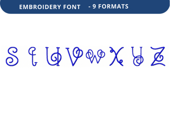 Vine Nouveau Font Lowercase S to Z Review